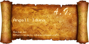 Angeli Iduna névjegykártya